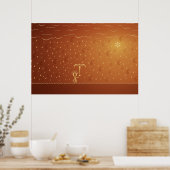 Typografische Rijn 2 Poster (Keuken)