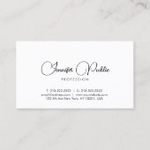 Typografische Sjabloon Elegant Modern Minimalist Visitekaartje (Voorkant)