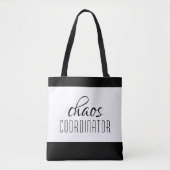 Typografische tekst van Chaos Coordinator Draagtas (Voorkant)