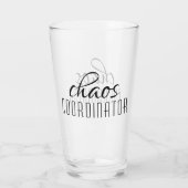 Typografische tekst van Chaos Coordinator Glas (Achterkant)