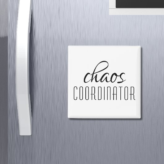 Typografische tekst van Chaos Coordinator Magneet