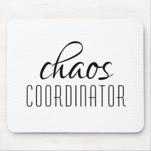 Typografische tekst van Chaos Coordinator Muismat