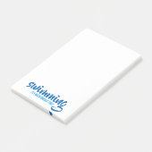 Typografische tekst vrij rond zwemmen post-it® notes (Schuin)