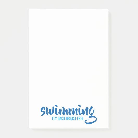 Typografische tekst vrij rond zwemmen post-it® notes (Voorkant)