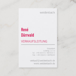 Typografische visitekaartjes koral standaard