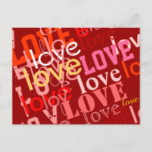 typografische vormgeving van liefde briefkaart
