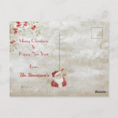 Typografische Waterverf Santa Briefkaart (Achterkant)