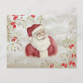 Typografische Waterverf Santa Briefkaart (Voorkant)