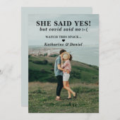 Typografy Wedding Postponement Save The Date (Devant / Derrière)