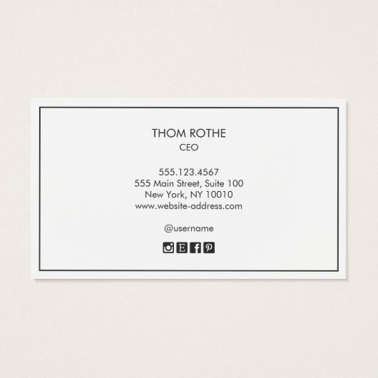 Typographie 3D du Monogramme rouge noir profession (Dos)