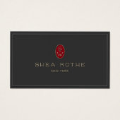 Typographie 3D du Monogramme rouge noir profession (Devant)