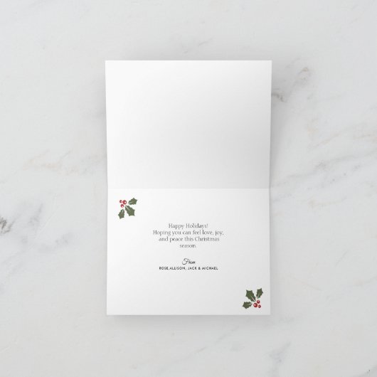 typographie à la main joyeux noël carte photo (Intérieur)