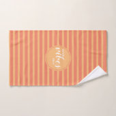 Typographie à rayures orange de bonnes vibrations (Serviette à main)