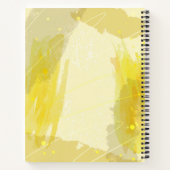Typographie Abstraite Jaune Beau Carnet (Dos)
