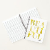 Typographie Abstraite Jaune Beau Carnet (Intérieur)