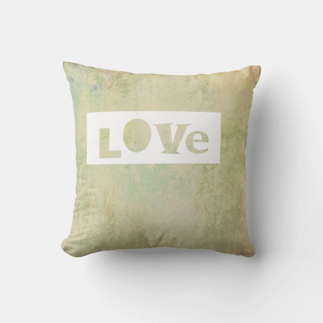 typographie amour citation couleurs pastel coussin (Recto)