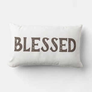 typographie amusante BLESSED Coussin Lumbar