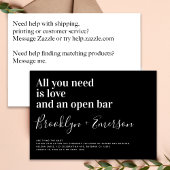 Typographie amusante Faire-part de mariage noir bl