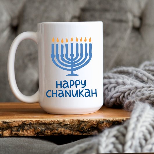 Typographie amusante | Heureux Chanukah Large. Mug