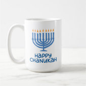 Typographie amusante | Heureux Chanukah Large. Mug (Gauche)
