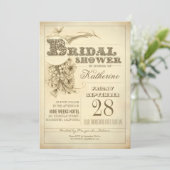 typographie antique invitation nuptiale (Debout devant)