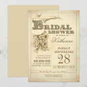 typographie antique invitation nuptiale (Devant / Derrière)