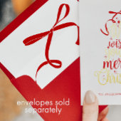 Typographie Arbre de Noël Foil Carte de vacances
