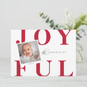 Typographie audacieuse JOYFUL Carte photo de vacan (Debout devant)