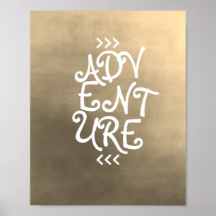 typographie aventurière citation poster sepia