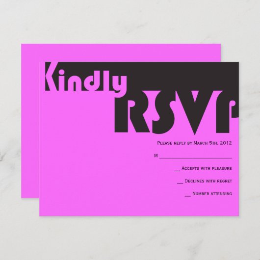 TYPOGRAPHIE Bar Bat mitzvah Réponse (Devant / Derrière)