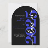 Typographie Bleue moderne Arch Grad Faire-part (Devant)