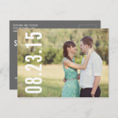 TYPOGRAPHIE BOLD | PHOTO ENREGISTRER LA DATE CARTE (Devant / Derrière)