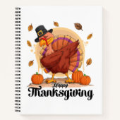 Typographie bon thanksgiving Carnet spiral (Devant)