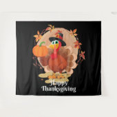 Typographie bon thanksgiving Tapisserie (Devant (Horizontal))
