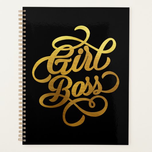 Typographie Boss Girl Gold Foil Noir (Devant)