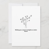 Typographie botanique Fleur Joyeux Carte de vacanc (Devant)