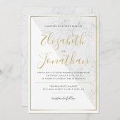 Typographie branchée| Faire-part de mariage de mar (Devant / Derrière)