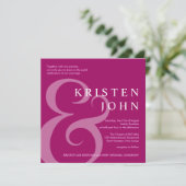 Typographie branchée Invitations de mariage modern (Debout devant)
