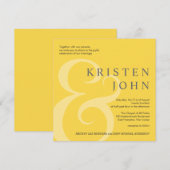 Typographie branchée Invitations de mariage modern (Devant / Derrière)
