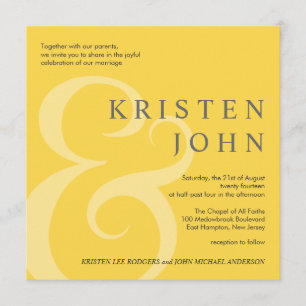 Typographie branchée Invitations de mariage modern