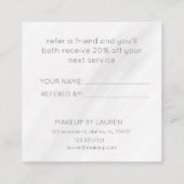 Typographie brossée | Carte de fidélité (Dos)