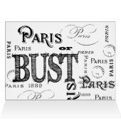 Typographie Calligraphie Paris France Tour Eiffel (Intérieur Horizontal (haut))