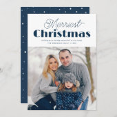 typographie carte de vacances de noël la plus joye (Devant / Derrière)