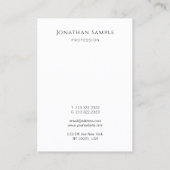 Typographie Carte de visite verticale Modèle moder (Dos)