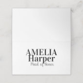 Typographie Cartes de Place Accueil Mariage (Extérieur déplié)