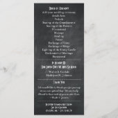 Typographie Chalkboard Programmes de mariage 2 Mai (Dos)