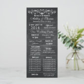 Typographie Chalkboard Programmes de mariage 2 Mai (Debout devant)