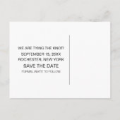 Typographie chic Enregistrer la date Carte postale (Dos)