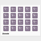 Typographie chic Enregistrer Stickers Date, violet (Feuille)