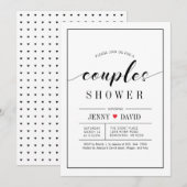 Typographie Chic Mariage Couples douche Invitation (Devant / Derrière)
